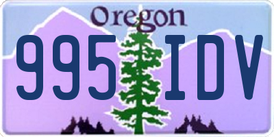 OR license plate 995IDV