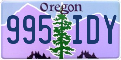 OR license plate 995IDY