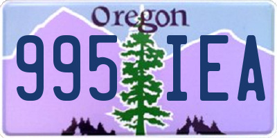 OR license plate 995IEA