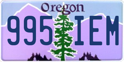 OR license plate 995IEM