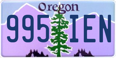 OR license plate 995IEN