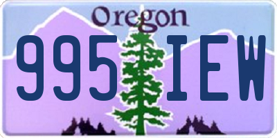 OR license plate 995IEW