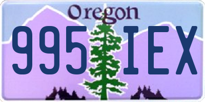OR license plate 995IEX