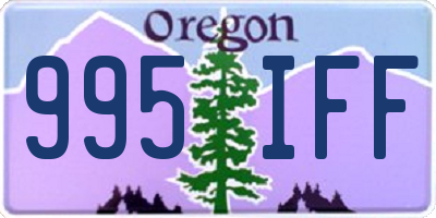 OR license plate 995IFF