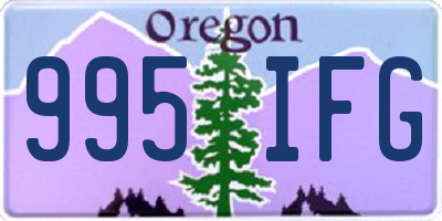 OR license plate 995IFG