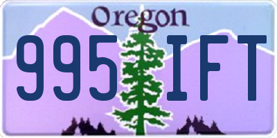 OR license plate 995IFT