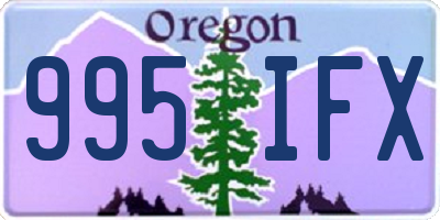 OR license plate 995IFX