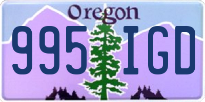 OR license plate 995IGD
