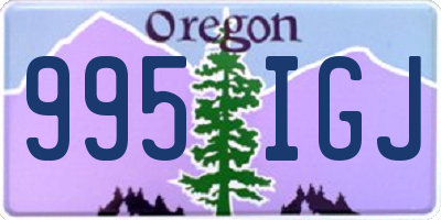 OR license plate 995IGJ