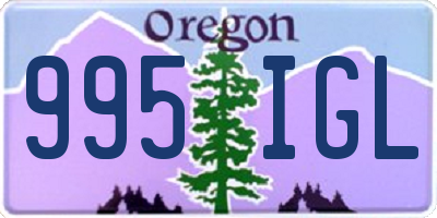 OR license plate 995IGL
