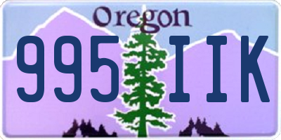 OR license plate 995IIK