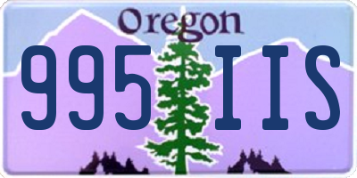 OR license plate 995IIS