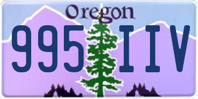 OR license plate 995IIV