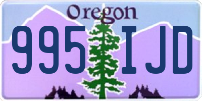 OR license plate 995IJD