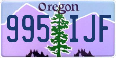 OR license plate 995IJF