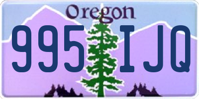 OR license plate 995IJQ