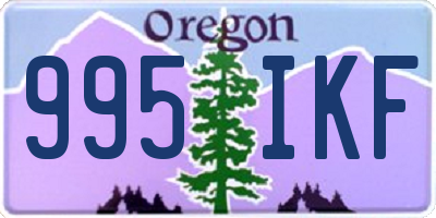 OR license plate 995IKF