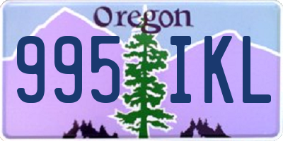 OR license plate 995IKL