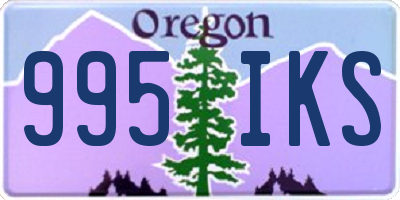 OR license plate 995IKS
