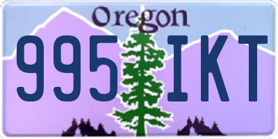 OR license plate 995IKT