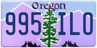 OR license plate 995ILO