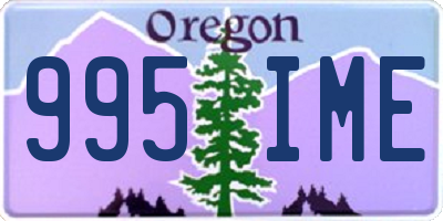 OR license plate 995IME