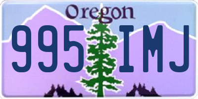 OR license plate 995IMJ