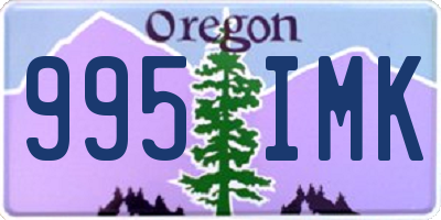 OR license plate 995IMK