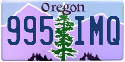 OR license plate 995IMQ