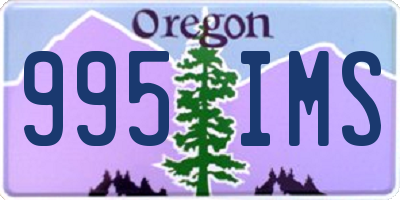 OR license plate 995IMS
