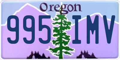 OR license plate 995IMV