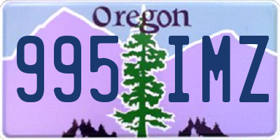 OR license plate 995IMZ