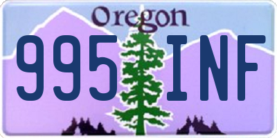 OR license plate 995INF