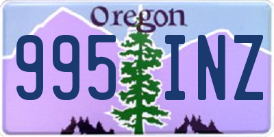 OR license plate 995INZ