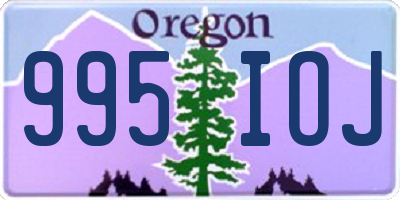 OR license plate 995IOJ