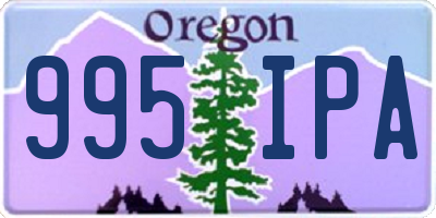 OR license plate 995IPA