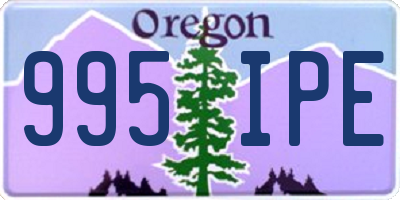 OR license plate 995IPE