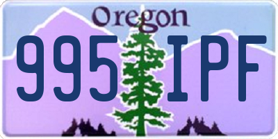 OR license plate 995IPF