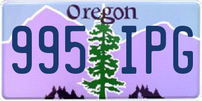 OR license plate 995IPG