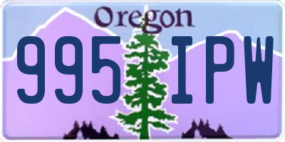 OR license plate 995IPW