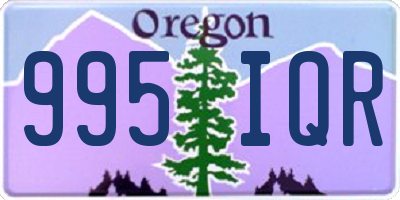 OR license plate 995IQR
