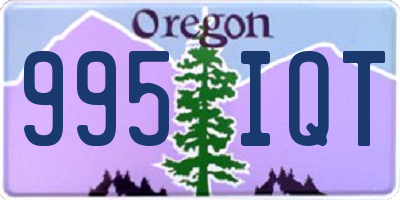 OR license plate 995IQT