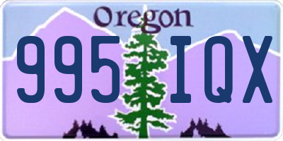 OR license plate 995IQX