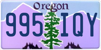 OR license plate 995IQY
