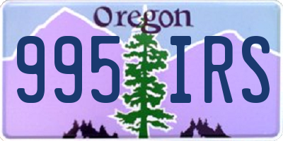OR license plate 995IRS