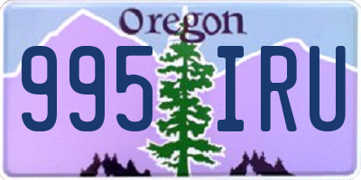 OR license plate 995IRU
