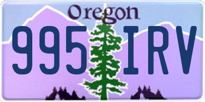 OR license plate 995IRV