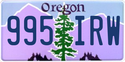OR license plate 995IRW