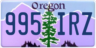 OR license plate 995IRZ