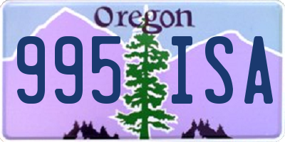 OR license plate 995ISA